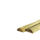 Grenen halfronde regel ø7x250cm