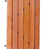 Hardhouten plankendeur zwart stalen frame 100x180cm