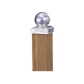 Paalornament bol op plaat verzinkt 9x9cm