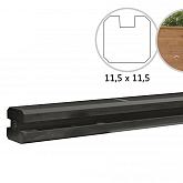 S6 Eindbetonpaal Betowood PK antraciet gecoat t.b.v. stapelsysteem 11,5x11,5x277cm