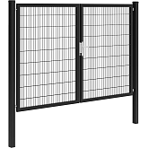Hillfence poort dubbel zwart 300x180cm