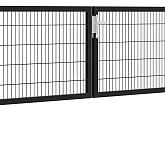 Hillfence poort dubbel zwart 300x100cm