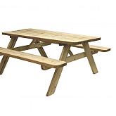 Picknicktafel Easy groen geïmpregneerd bladmaat 180x70cm