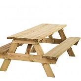 Picknicktafel Bobito groen geïmpregneerd bladmaat 220x71cm