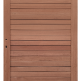Keruing poort 25 100x180cm incl. slot en aanslaglat (bijpassend bij scherm 50)