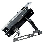 Poortbeslag zwart t.b.v. stalen frame poort incl. zwarte duimen