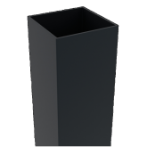 Boston aluminium poortpaal 90x90mm hol L275cm dikte 4mm RAL9005