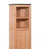 Buitenkeuken enkel 168 Excellent douglas blank 168x61,5x56cm (HxBxD) met 3 schappen en deuren