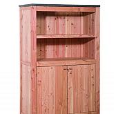Buitenkeuken dubbel 168 Excellent douglas blank 168x109x56cm (HxBxD) met 3 schappen en deuren