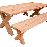 Tuinset Xavi Excellent douglas blank 2x bank en 1x tafel