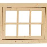 Vuren 6-ruits uitzetraam blank 89,9x70,3cm