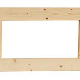 Vuren vast raam blank met helder glas, 71,2x43,8cm