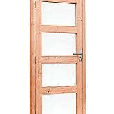Douglas enkele 4-ruits deur blank linksdraaiend 90x201cm