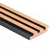 Douglas geschaafd triple profiel zwart/blank 2,5x14x500cm