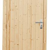 Vuren enkele dichte deur blank linksdraaiend 90x201cm
