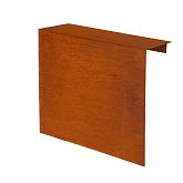 Overzetstuk muurelement Corten recht 150x45x12,8cm