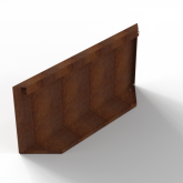 Bloembak Module+ Kopschot paneel D 90x42cm