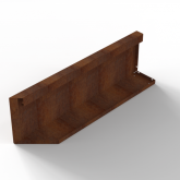 Bloembak Module+ Uitwendig hoekpaneel B 90x28cm R