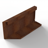 Bloembak Module+ Uitwendig hoekpaneel B 60x28cm R