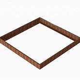Corten Bloembak Module+ 300x300x28cm