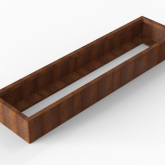 CortenBloembak Module+ 60x240x28 cm