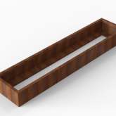 CortenBloembak Module+ 60x270x28 cm