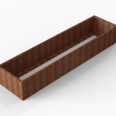 CortenBloembak Module+ 90x360x56 cm