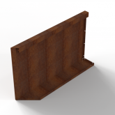 Bloembak Module+ Uitwendig hoekpaneel B 90x56cm R