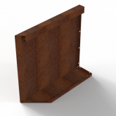 Bloembak Module+ Uitwendig hoekpaneel B 60x56cm R