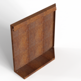 Bloembak Module+ Uitwendig hoekpaneel B 60x56cm L