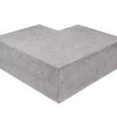 O.H. Traptrede buitenhoek (40/20cm) Grijs 60x60cm