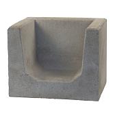 U-element hoekstuk grijs 40x50x40cm