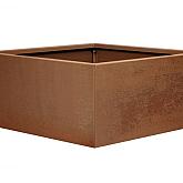 Bloembak vlak Corten 90x90x40cm