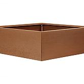 Bloembak vlak Corten 150x150x60cm
