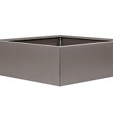 Bloembak vlak Taupe 120x120x40cm