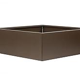 Bloembak vlak Suprabruin 150x150x60cm