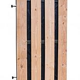 Douglas plankendeur Combi zwart stalen frame 100x180cm