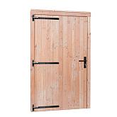 Douglas enkele deur extra breed blank linksdraaiend met zwart beslag 119x209cm
