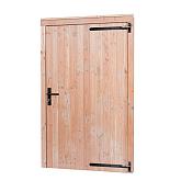 Douglas enkele deur blank extra hoog en breed met zwart beslag rechtsdraaiend 110x214,5cm