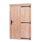 Douglas enkele deur extra breed blank rechtsdraaiend met zwart beslag 119x209cm