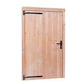 Douglas enkele deur blank extra hoog en breed met zwart beslag linksdraaiend 110x214,5cm