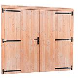 Douglas dubbele deur blank extra breed met zwart beslag 255x209cm