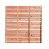 Douglas lattenscherm geschaafd horizontaal (enkelzijdig) 180x180cm UITLOPEND (2026)