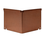 Hoekstuk kantopsluiting Corten inwendig single/ flex 10cm