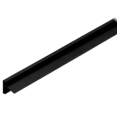 Aluminium daktrim zwart 4,5x4,5x250cm RAL9005