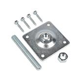 Stelplaat set deluxe verzinkt TBV betonpoer M20