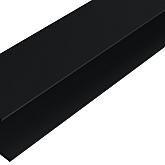 WEO35-60 aluminium F-profiel Ebony Black 6,5x8x300cm