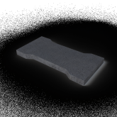 O.H. ECO Tegel Antraciet langwerpig 100x50x7cm