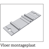 Vloermontageplaat t.b.v. balk 35x25mm