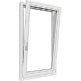 Draai-/kiepraam meranti wit rechtsdr. raam 70x128,5 + kozijn 77,4x137,4cm (incl. raambeslag)